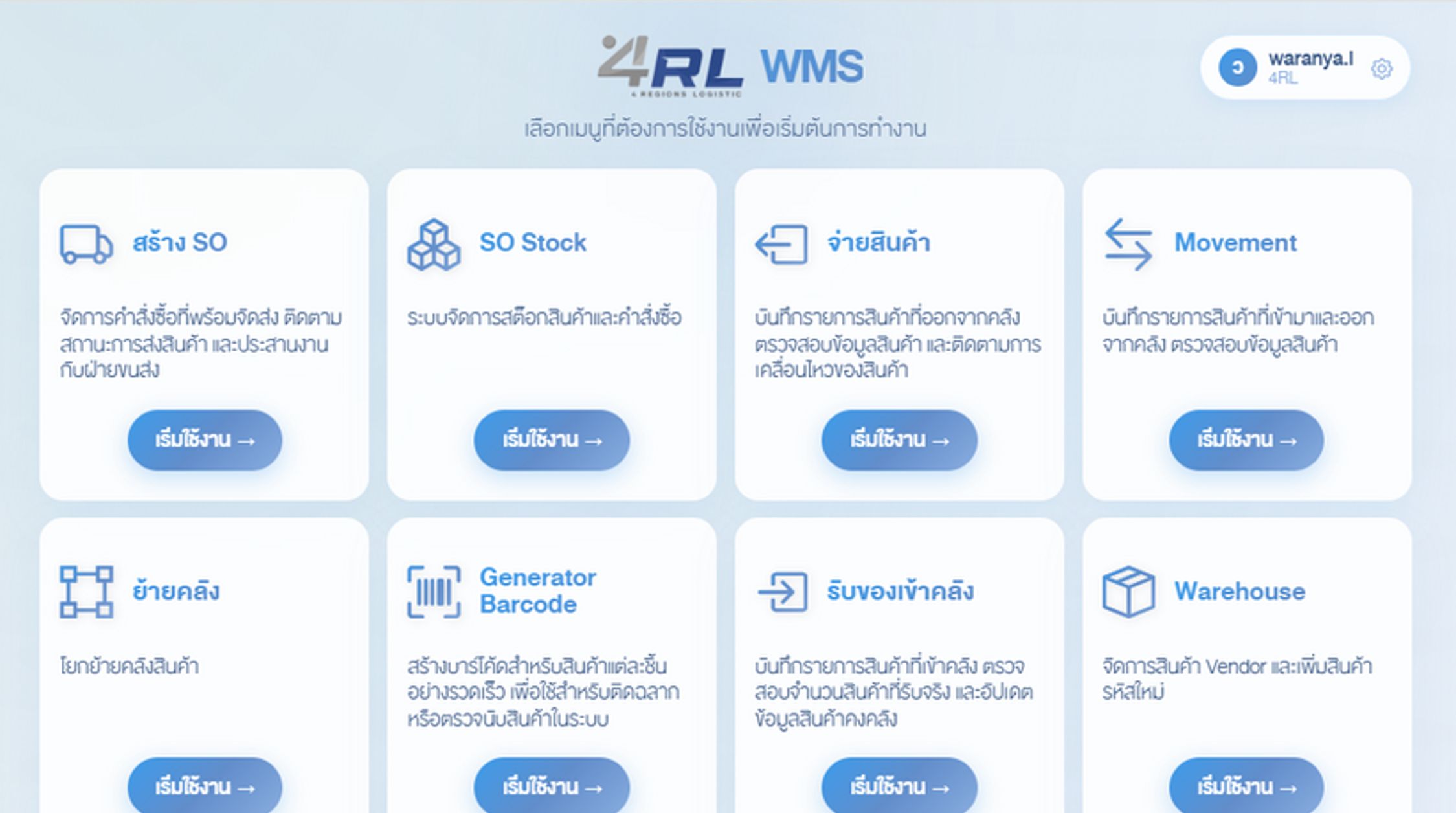 Receiving Process - Tablet